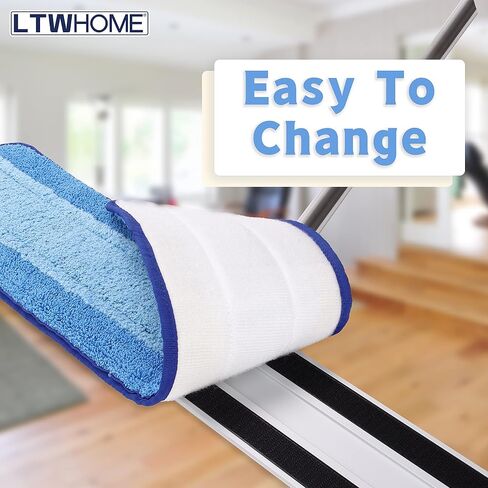 LTWHOME 24 Inch Microfiber Commercial Mop Refill Pads for Wet or Dry Floor Cleaning (Pack of 18) in Saudi Arabia