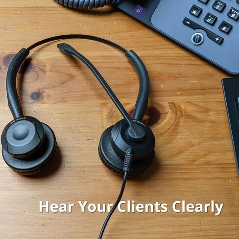 XS 825 Telephone Headset for Office Phones - Desk Phones, RJ9 Phones with Headset Port - Compatible with Cisco, Yealink, Polycom VVX, ShoreTel, Toshiba, Mitel, Allworx - VoIP, IP, Digital Phones: in Saudi Arabia