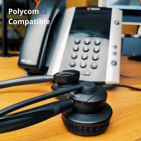 XS 825 Telephone Headset for Office Phones - Desk Phones, RJ9 Phones with Headset Port - Compatible with Cisco, Yealink, Polycom VVX, ShoreTel, Toshiba, Mitel, Allworx - VoIP, IP, Digital Phones: in Saudi Arabia