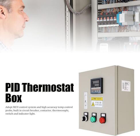صندوق التحكم في درجة الحرارة PID، جهاز التحكم في درجة الحرارة PID، مؤشر العداد الذكي، صندوق ترموستات PID الرقمي M6 بوصة، خيط K، أفران الحمل الحراري in Kuwait