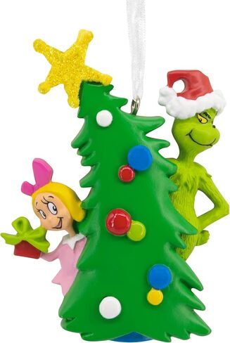 Hallmark Dr. Seuss's How The Grinch Stole Christmas! Grinch with Cindy Lou Who Christmas Ornament in Saudi Arabia