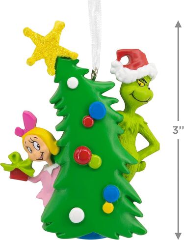 Hallmark Dr. Seuss's How The Grinch Stole Christmas! Grinch with Cindy Lou Who Christmas Ornament in Saudi Arabia