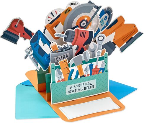 Hallmark Fathers Day Funny Pop Up Card (Power Tools) in Saudi Arabia