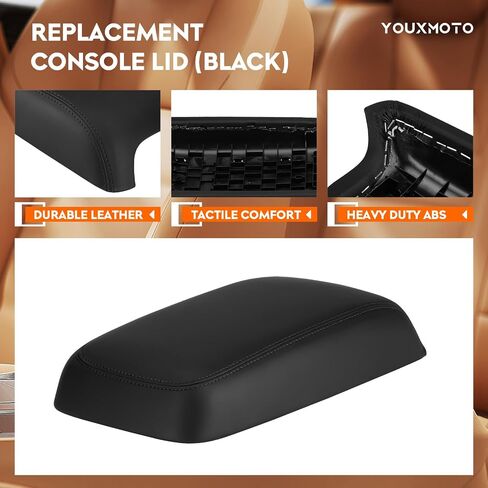 Youxmoto غطاء وحدة التحكم المركزية 11-18 مناسب لشاحن دودج/مناسب لكرايسلر 300 2011 2012 2013 2014 2015 2016 2017 2018؛ غطاء مسند ذراع من جلد البولي يوريثان الأسود؛ يصلح ل 1VT06DX9AA 6LC27DX9AA in Saudi Arabia