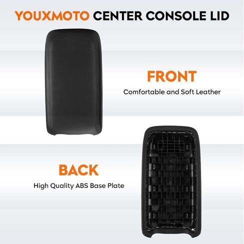Youxmoto غطاء وحدة التحكم المركزية 11-18 مناسب لشاحن دودج/مناسب لكرايسلر 300 2011 2012 2013 2014 2015 2016 2017 2018؛ غطاء مسند ذراع من جلد البولي يوريثان الأسود؛ يصلح ل 1VT06DX9AA 6LC27DX9AA in Saudi Arabia