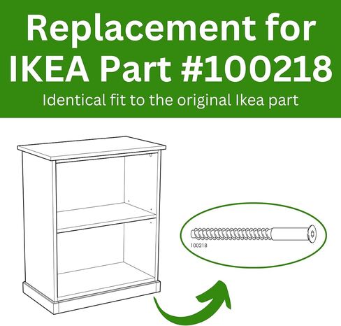 Spare Hardware Parts Replacement for IKEA Furniture Assembly Screw - Part #121817 | Confirmat Screw M7.0-2.4×60/33-35mm with 4mm Hex Recess | Pack of 8 in Kuwait