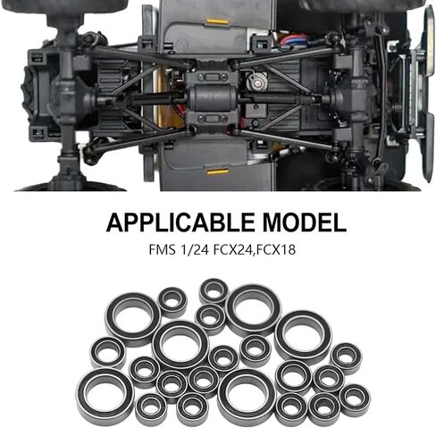 مجموعة محمل fcx24، مجموعة محمل من الفولاذ الصلب لترقية الزاحف FMS FCX24 1/24 RC (24 قطعة) in Kuwait