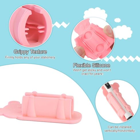 12 Pack Adhesive Pen Holder, Pen Holder for Desk, Silicone Pen Holder, Pencil Holder for Desk, Flexible Pencil Holder for Classroom Office Desk or Any Surface, Desk Organizer Accessories in Saudi Arabia