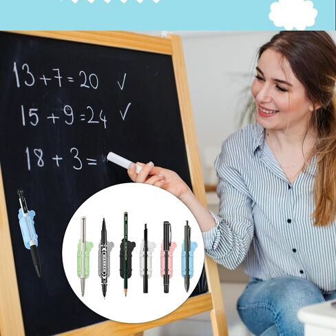 12 Pack Adhesive Pen Holder, Pen Holder for Desk, Silicone Pen Holder, Pencil Holder for Desk, Flexible Pencil Holder for Classroom Office Desk or Any Surface, Desk Organizer Accessories in Saudi Arabia