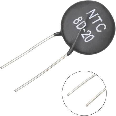مقاومات الثرمستور NTC 8D-20 6A 8 أوم مستشعرات درجة الحرارة المحددة الحالية حزمة من 5، Aicosineg in Kuwait