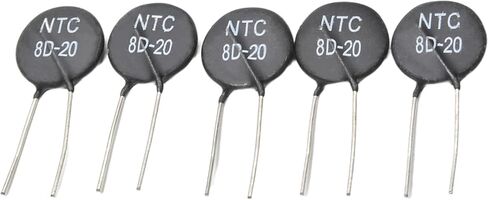 مقاومات الثرمستور NTC 8D-20 6A 8 أوم مستشعرات درجة الحرارة المحددة الحالية حزمة من 5، Aicosineg in Kuwait
