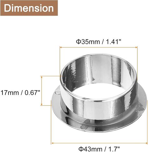 uxcell 4Pcs Cable Hole Cover, 1-3/8 inch(35mm) ABS Office Desk Cable Wire Cord Grommet Cable Cord Organizer for Office Desktop Wire, Silver in Saudi Arabia