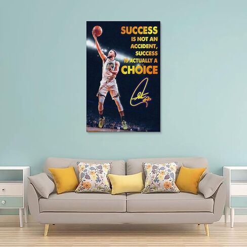 Stephen Curry Inspirational Success Canvas Poster Canvas Art Poster And Wall Art Picture Print Modern Family Bedroom Decor Office Posters. Painting - Single 2-3-Unframe-style, 12x18inch(30x45cm) in Saudi Arabia