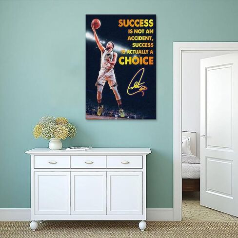 Stephen Curry Inspirational Success Canvas Poster Canvas Art Poster And Wall Art Picture Print Modern Family Bedroom Decor Office Posters. Painting - Single 2-3-Unframe-style, 12x18inch(30x45cm) in Saudi Arabia