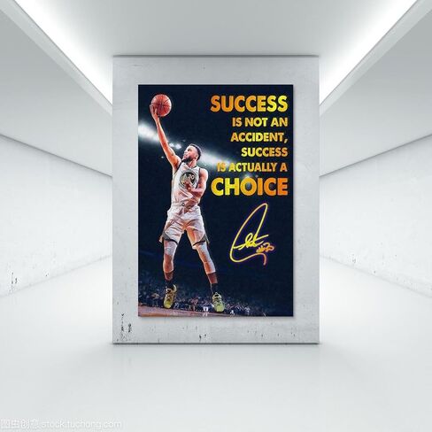 Stephen Curry Inspirational Success Canvas Poster Canvas Art Poster And Wall Art Picture Print Modern Family Bedroom Decor Office Posters. Painting - Single 2-3-Unframe-style, 12x18inch(30x45cm) in Saudi Arabia