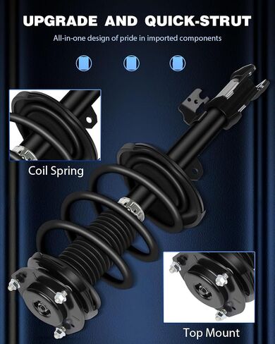 ECCPP 2pcs Front Pair Complete Strut Assembly Shock Absorber for 2008-2013 for Toyota Highlander shocks (Front Pair) in Saudi Arabia