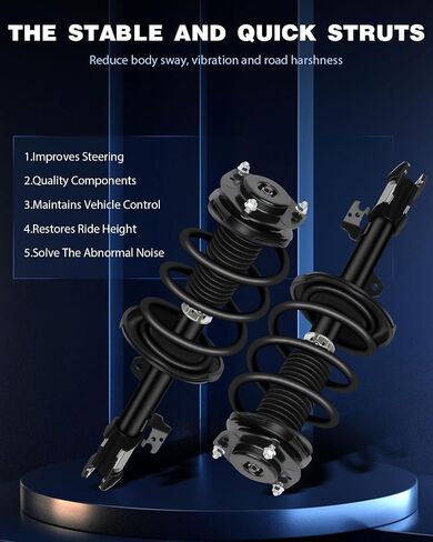 ECCPP 2pcs Front Pair Complete Strut Assembly Shock Absorber for 2008-2013 for Toyota Highlander shocks (Front Pair) in Saudi Arabia