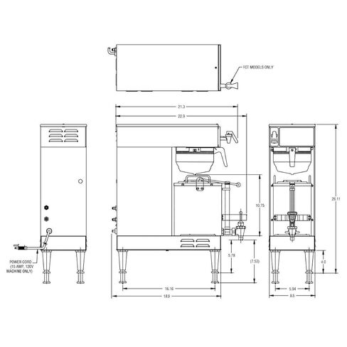 Bunn 38700.0043 Axiom 15-3 Single Coffee Brewer, 4.5 gallons per Hour in Saudi Arabia