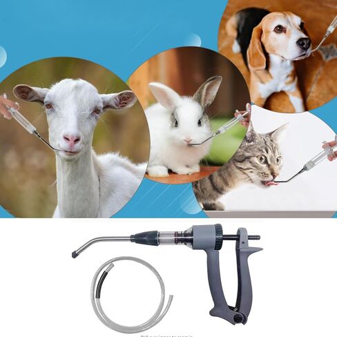 GuanjiapoGoat Feeders Continuous syringe Injector Dispenser 100 ml Syringe Suitable for Cows, Sheep, Pigs,Horse , Dogs and Cats, in Saudi Arabia