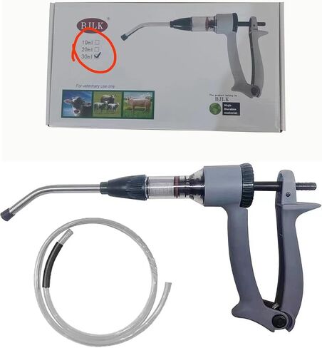 GuanjiapoGoat Feeders Continuous syringe Injector Dispenser 100 ml Syringe Suitable for Cows, Sheep, Pigs,Horse , Dogs and Cats, in Saudi Arabia