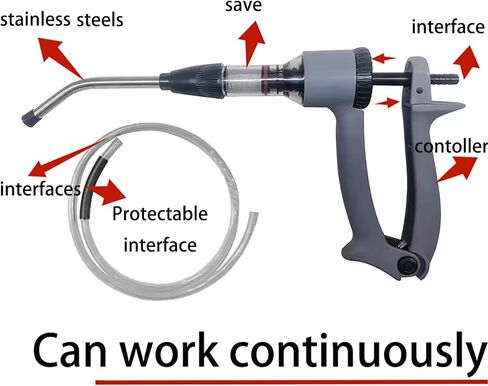 GuanjiapoGoat Feeders Continuous syringe Injector Dispenser 100 ml Syringe Suitable for Cows, Sheep, Pigs,Horse , Dogs and Cats, in Saudi Arabia