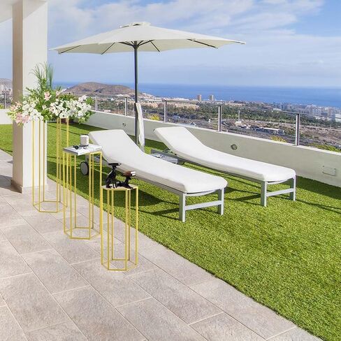 3 قطعة اسطوانة الذهب تقف للحزب: حامل قاعدة السداسي التعشيش عرض اسطوانة الجداول للحفلات الزفاف زهرة زهرية in Kuwait