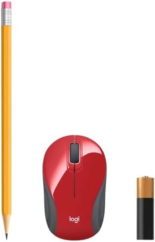 Logitech Wireless Mini Mouse M187 Ultra Portable, 1000 DPI Optical Tracking, 3-Buttons, PC/Mac/Laptop, Compatible with Most Windows and Mac - Black/White (Renewed) in Saudi Arabia