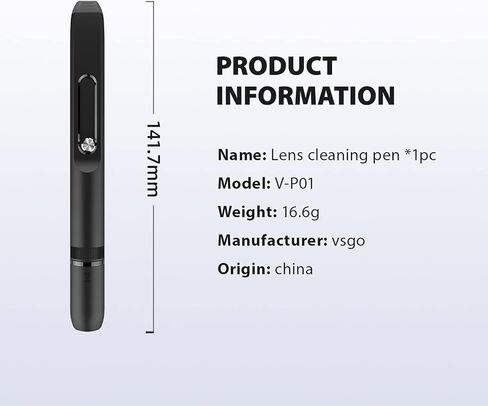 قلم تنظيف العدسات VSGO V-P01E متوافق مع Rift S/HTC Vive/Cosmos/Valve Index /PS4 PS5 VR، الطائرة بدون طيار، Microsoft HoloLens، الكاميرات، تنظيف غبار العدسات البصرية وبصمات الأصابع in Kuwait
