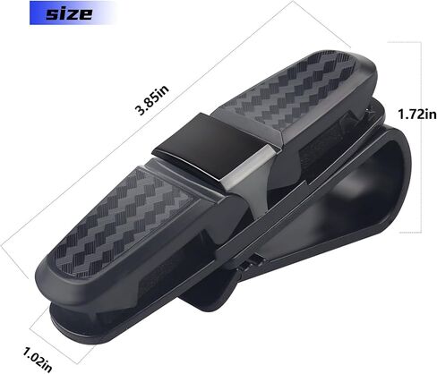 حامل نظارات السيارة من سيكاواي لواقي الشمس للسيارة، مشبك تثبيت للنظارات الشمسية مع بطاقة تذكرة - عبوتان (أسود) in Kuwait