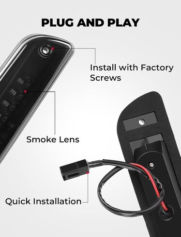 ISSYAUTO Third Brake Light Compatible with 1995-2015 Tacoma, LED 3rd Brake Light Waterproof Smoked High Mount Stop Light in Saudi Arabia