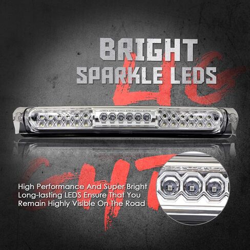 High Mount 3rd Stop Light Assemblies, Compatible with Ford 1997-2004 F150 / 2004 Heritage Third Center Cargo Reverse Rear LED Brake Light Bar Taillight (Smoke) in Saudi Arabia