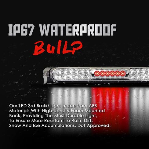 High Mount 3rd Stop Light Assemblies, Compatible with Ford 1997-2004 F150 / 2004 Heritage Third Center Cargo Reverse Rear LED Brake Light Bar Taillight (Smoke) in Saudi Arabia
