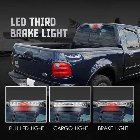 High Mount 3rd Stop Light Assemblies, Compatible with Ford 1997-2004 F150 / 2004 Heritage Third Center Cargo Reverse Rear LED Brake Light Bar Taillight (Smoke) in Saudi Arabia