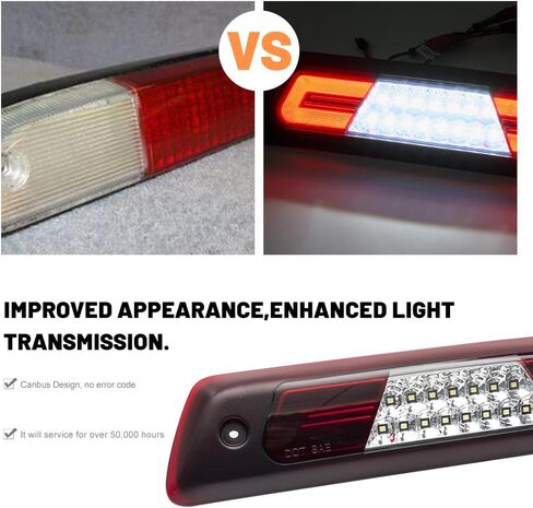 NJSBYL F150 LED 3rd Brake Light for 2009 2010 2011 2012 2013 2014 Ford F150 SVT Raptor Red Lens Third High Mount Stop Brake Lamps White LED Rear Cab Center Roof Cargo Lights with Seal Foam Gaskets in Saudi Arabia