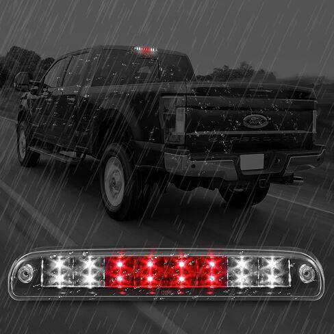 High Mount 3rd Stop Light Assemblies,Compatible with 1999-2016 Ford Super Duty/Ranger/Mazda B-Series Third Center Cargo Reverse Rear LED Brake Light Bar Taillight Two Rows (Red) in Saudi Arabia