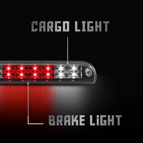 High Mount 3rd Stop Light Assemblies,Compatible with 1999-2016 Ford Super Duty/Ranger/Mazda B-Series Third Center Cargo Reverse Rear LED Brake Light Bar Taillight Two Rows (Red) in Saudi Arabia