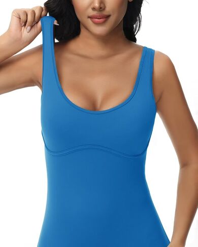 Wenlia One Piece Workout Jumpsuits for Women Slit Flared Athletic Jumpsuits Backless Yoga Running Bodycon Jumpsuit in Saudi Arabia