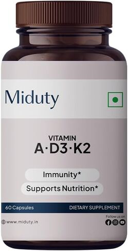 by Palak Notes - Advance Vitamin ADK - Multivitamin - Contains Vitamin A - D3 - K1 - K24 - K27 - Vitamin ADK Supplement - Optimum Vitamin Levels - 3 Fat Soluble Vitamins - Pack of 60 Capsules in Saudi Arabia