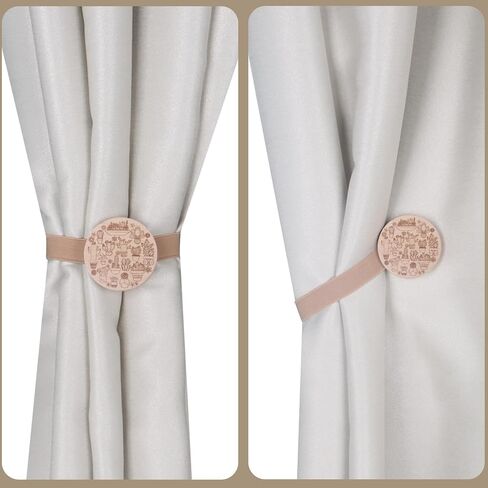 OCIOLI 2 Pack Magnetic Curtain Tiebacks, Cactus Curtain Holdbacks Curtain Tiebacks Curtain Ties Magnetic Tie Backs Curtain Pull Backs Curtain Holders Curtain Tie Backs for Curtains in Saudi Arabia
