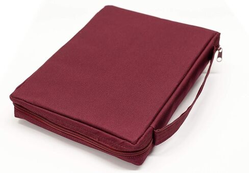 Burgundy Jesus Embroidered Polyester Bible Cover Case with Handle, X-Large in Saudi Arabia