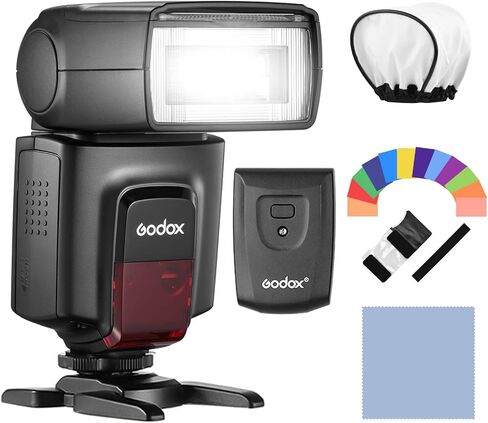 GODOX TT560II Universal On-Camera Flash GN38 Standard Hot Shoe 2.4G Wireless Trigger with Trigger Transmitter Compatible with Canon Sony Nikon Panasonic Olympus Pentax and Other DSLR Cameras in Saudi Arabia