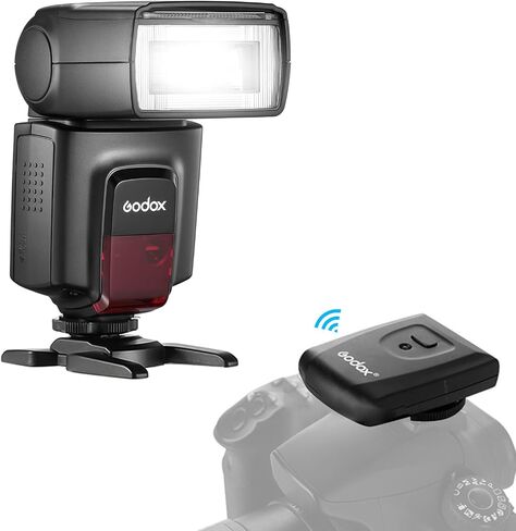 GODOX TT560II Universal On-Camera Flash GN38 Standard Hot Shoe 2.4G Wireless Trigger with Trigger Transmitter Compatible with Canon Sony Nikon Panasonic Olympus Pentax and Other DSLR Cameras in Saudi Arabia