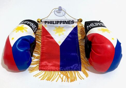 مجموعة قفازات العلم والملاكمة الفلبينية - إكسسوارات السيارة، المنزل، الجدار، الباب، تزيين النوافذ - هدايا فلبينية in Kuwait