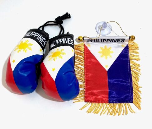 مجموعة قفازات العلم والملاكمة الفلبينية - إكسسوارات السيارة، المنزل، الجدار، الباب، تزيين النوافذ - هدايا فلبينية in Kuwait