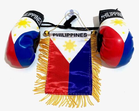 مجموعة قفازات العلم والملاكمة الفلبينية - إكسسوارات السيارة، المنزل، الجدار، الباب، تزيين النوافذ - هدايا فلبينية in Kuwait