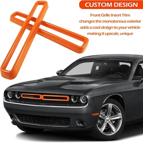 ملحقات خارجية لشبكة الشواية الأمامية تناسب دودج تشالنجر 2015-2024، قطعتين (أزرق) in Kuwait