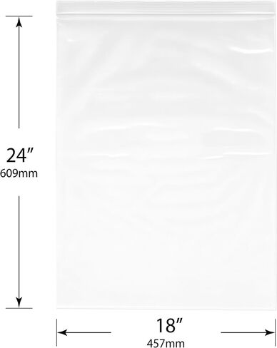 Plymor 18" x 24" (Pack of 100), 4 Mil Heavy Duty Zipper Reclosable Plastic Bags in Saudi Arabia