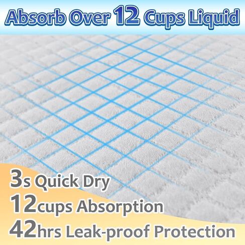 Extra Large Puppy Pee Pads - 8-Layer Leak-Proof, Super Absorbent, Odor Control, Quick-Dry, 24x36 Inch, 25 Count - Premium Dog Training Pads in Saudi Arabia