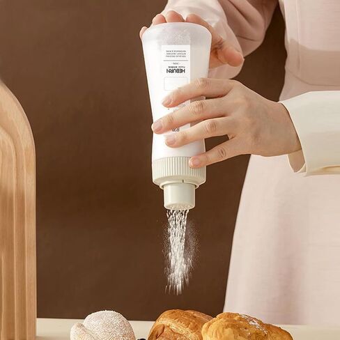 Plastic Powder Shaker with Lid, Uniform Discharge Hole Shaker, for Sifter Cocoa,Cinnamon Powder,Icing Sugar,Chocolate Coffee (11.8oz*3pcs) in Saudi Arabia