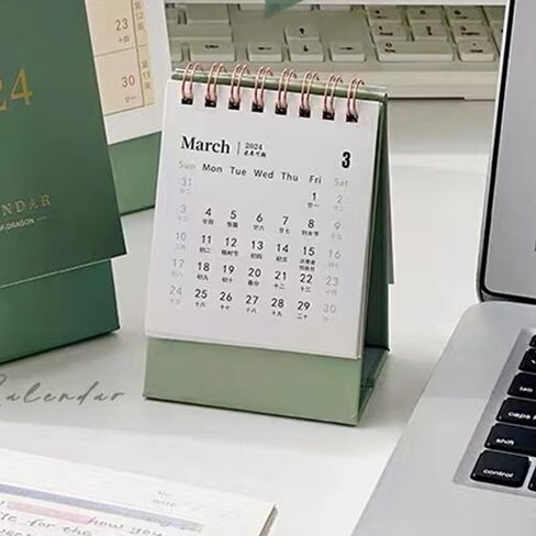 تقويم مكتبي صغير لعام 2024، منظم جدول يومي للمكتب، تقويمات فليب واقفة (أرجواني، قطعة واحدة) in Kuwait